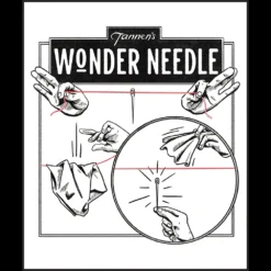 Close-up image of the Wonder Needle by Tannen Magic, showing a needle and thread, representing the impossible escape magic trick for close-up performances.