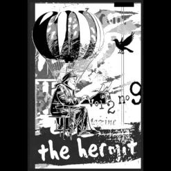 The Hermit Magazine Vol.2 No.9 Ebook cover by Scott Baird, featuring intricate visuals representing advanced card magic tricks and illusions.