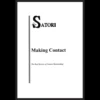 Ebook cover for 'Making Contact' by Satori, a detailed 68-page illustrated guide on the real secrets of contact mindreading and mentalism techniques.