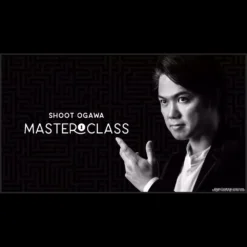 FISM winner Shoot Ogawa teaching advanced card and coin magic techniques during his Masterclass Live 2, demonstrating a sleight of hand trick.