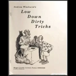 Cover of Low Down Dirty Tricks ebook by Andrew Wimhurst, a digital guide to advanced magic tricks and conjuring secrets.
