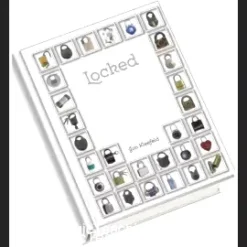 Digital cover of 'Locked by Jim Kleefeld' ebook, featuring a classic padlock, key, and graphic elements symbolizing the secrets of mentalism and magic with locks.