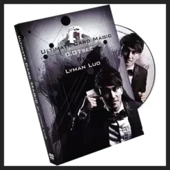 Lyman Luo demonstrating a visual card change from his '0.01 Sec' magic tutorial, highlighting advanced sleight of hand with a deck of playing cards.