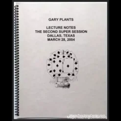 Ebook cover for Gary Plants' The Second Super Session, a collection of advanced card magic lecture notes.