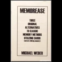 Memorease ebook cover by Michael Weber, featuring a guide to memory enhancement and mnemonic techniques for improved recall.