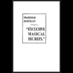 Ebook cover featuring vintage magical typography for Professor Hoffmann's Introduction to Will Goldston's Exclusive Magical Secrets, hinting at historical magic content.