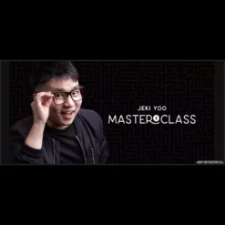 Jeki Yoo demonstrating a close-up card magic trick with a focused expression, representing his advanced Vanishing Inc Masterclass Week 2.