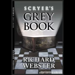 Front cover of Scryer's Grey Book ebook by Neal Scryer and Richard Webster, featuring a mysterious grey title on a dark, textured background, evoking a sense of mentalism and magic.
