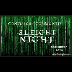 Sleight Night 5 digital download cover featuring magician Aaron Fisher presenting a deck of cards, illustrating the professional Four Ace production tutorial from Conjuror Community.