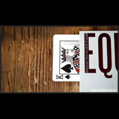 Ebook cover for Equations - Riffle Stacking System by Jeff Lianza, featuring card magic demonstration and text.