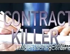 Main screen from Conjuror Community's Contract Killers digital course, featuring professional magic performance agreement templates and legal guidance.