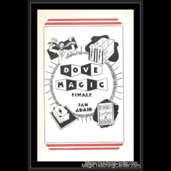 Cover of Ian Adair's Dove Magic Finale Ebook, featuring a magician's hands producing a white dove from a colorful silk scarf, symbolizing professional dove illusions and advanced magic routines.