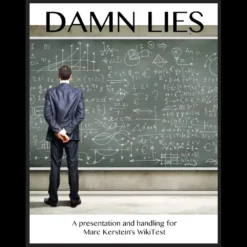 Ebook cover for 'Damn Lies by Andy', a guide to professional magic techniques and advanced handling of Marc Kerstein's WikiTest.