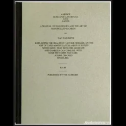 Ebook cover for "Artifice, Ruse, and Subterfuge in the Hands" by Dan & Dave Buck, featuring stylized playing cards and illustrating advanced card manipulation techniques.