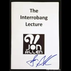 Cover image of Jon Allen's The Interrobang Lecture 2017 digital ebook, detailing professional magic techniques.