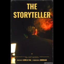 Lewis Le Val's The Storyteller digital program cover featuring a vintage VHS tape aesthetic for advanced mentalism and magic routines.
