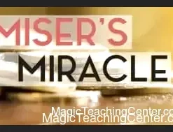 A magician's hand demonstrating the Miser's Miracle coin production, with coins appearing from thin air, as taught by Conjuror Community.