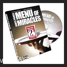 James Prince performing advanced close-up magic from Menu of Miracles Vol. 2, demonstrating restaurant magic routines.