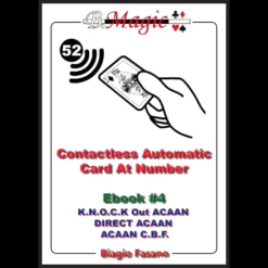 Ebook cover for Biagio Fasano's 'Contactless Automatic Card At Number' (ACAAN) Volume 4, featuring playing cards and magical effects.