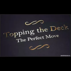 Jamy Ian Swiss "Topping The Deck" Ebook cover, featuring a stylized graphic of a magician's hand performing a card palm, symbolizing expert sleight of hand and card magic techniques.