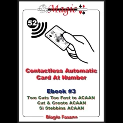 Biagio Fasano's Contactless ACAAN Ebook #3 cover, showing a deck of cards for self-working automatic card magic tricks without sleight of hand.