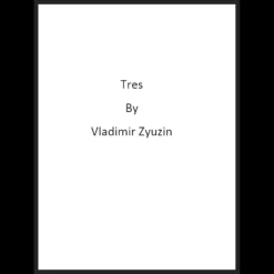 Ebook cover for 'Tres' by Vladimir Zyuzin, displaying the title in a minimalist design and representing a guide to advanced propless mentalism techniques.