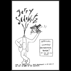 Cover of Jerry Sadowitz's Aberdeen Programme Ebook, featuring the title and a stylistic representation of magic or the performer.