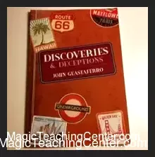 Ebook cover for Discoveries and Deceptions by John Guastaferro, featuring abstract lines and a hint of a playing card design, available for instant digital download.